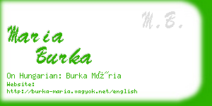 maria burka business card